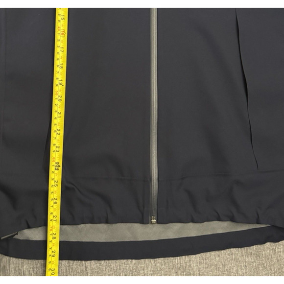 Uniqlo Rain Coat Mens Small Dark Blue Hooded Water Resistant Full Zip - Picture 9 of 9